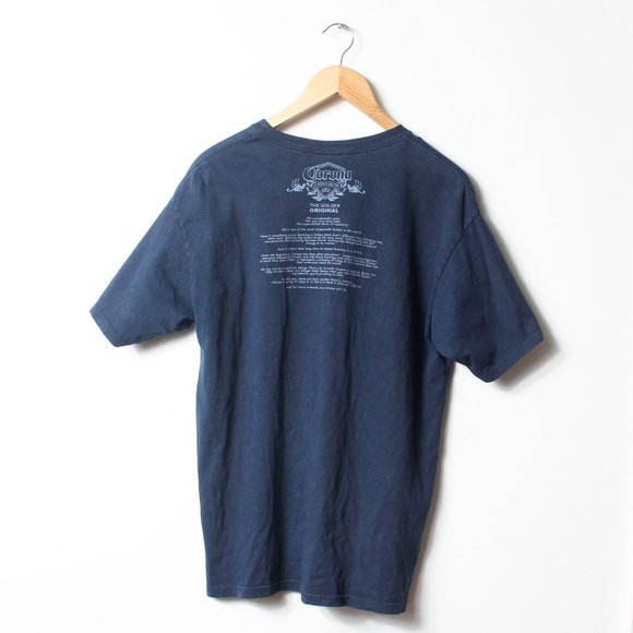 Corona Shirt Mens Blue Beer Mexican Lager Tee - Picture 2 of 9